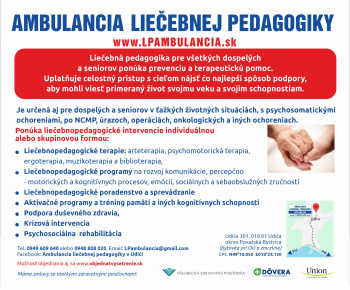 Ambulancia liečebnej pedagogiky pre deti a dospelých