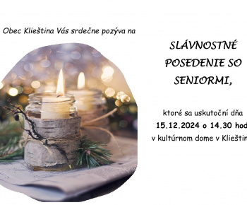 Slávnostné posedenie so seniormi dňa 15.12.2024